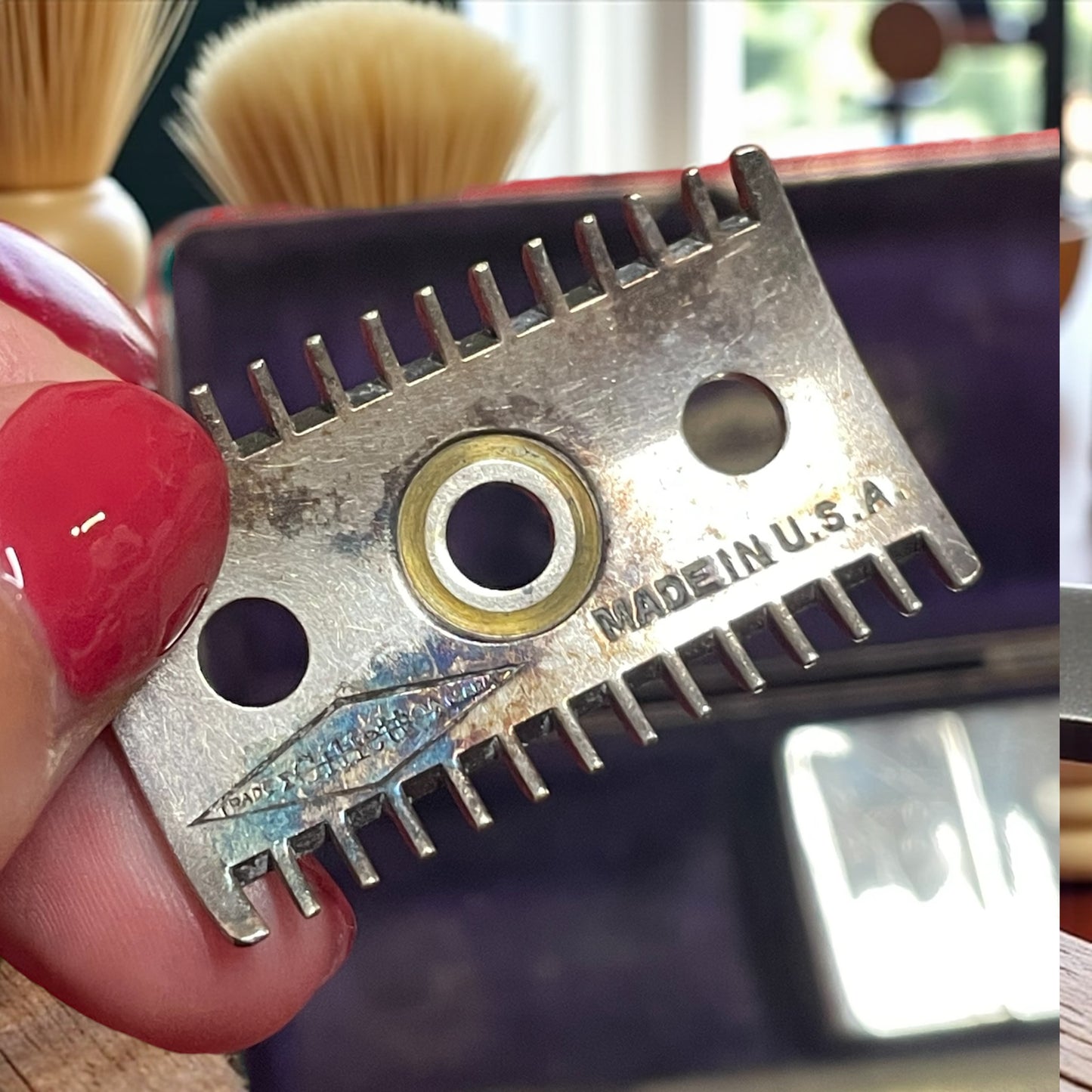 Set rasoio Gillette Old Type anni ‘20 in custodia da viaggio