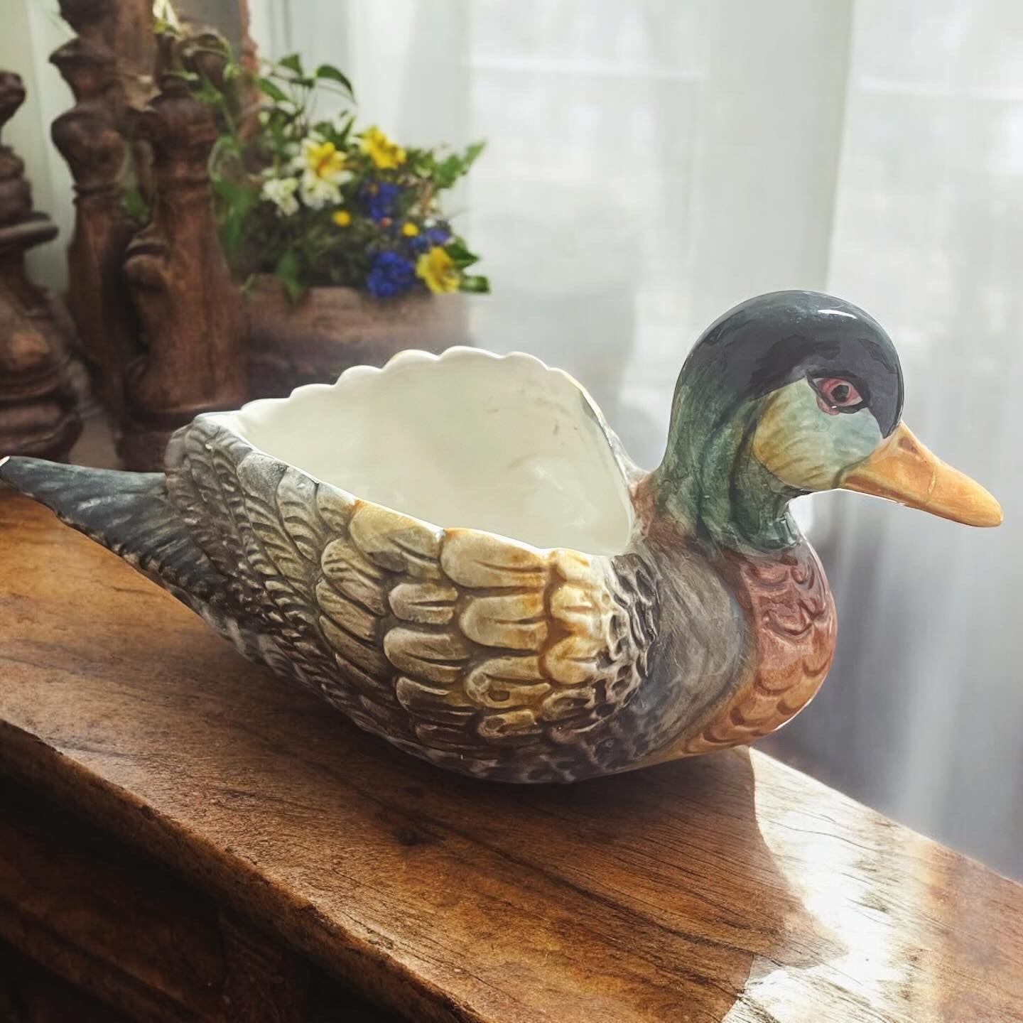 Collection of 4 vintage ceramic ducks