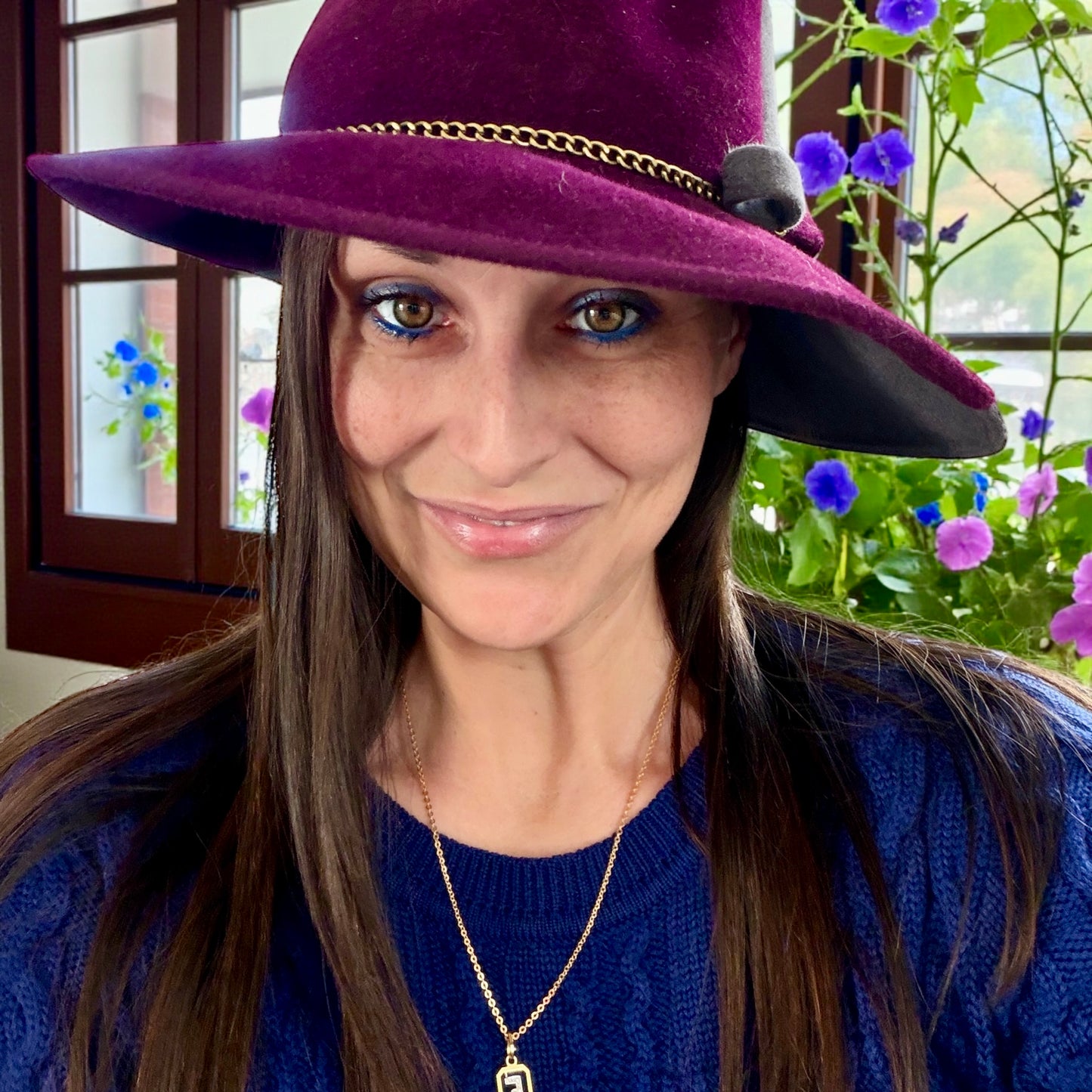 Cappello Marone 1881 feltro bicolor prugna & antracite