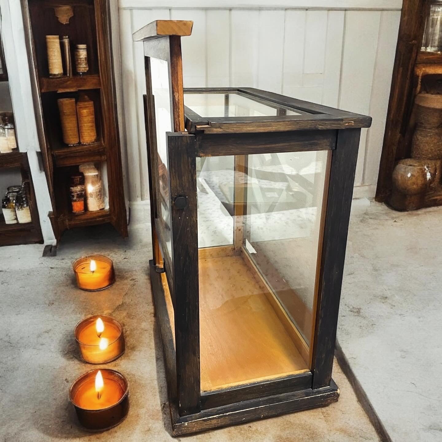 Antique display case showcase