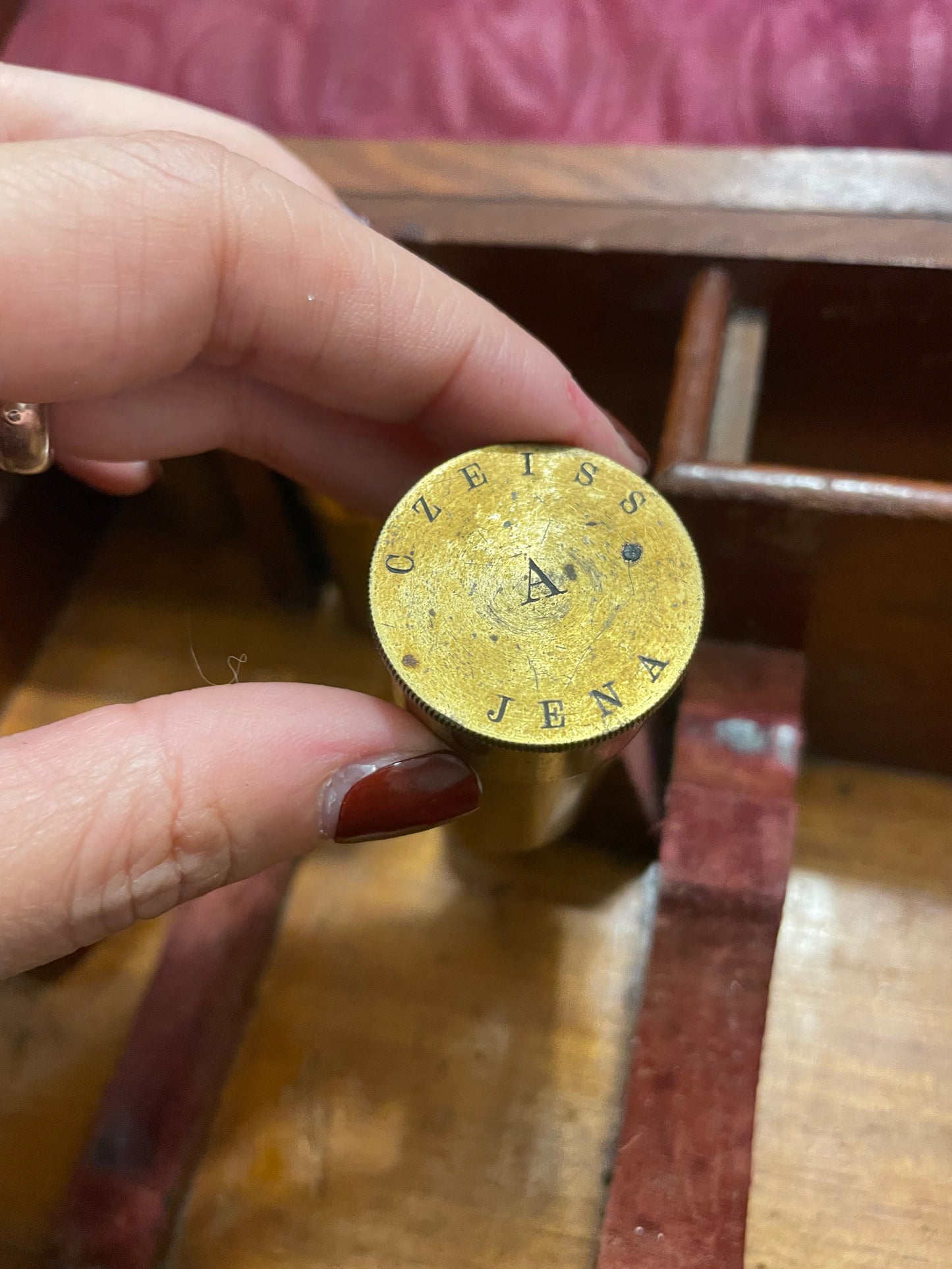 Microscopio museale Nachet con ottiche Zeiss di fine ‘800