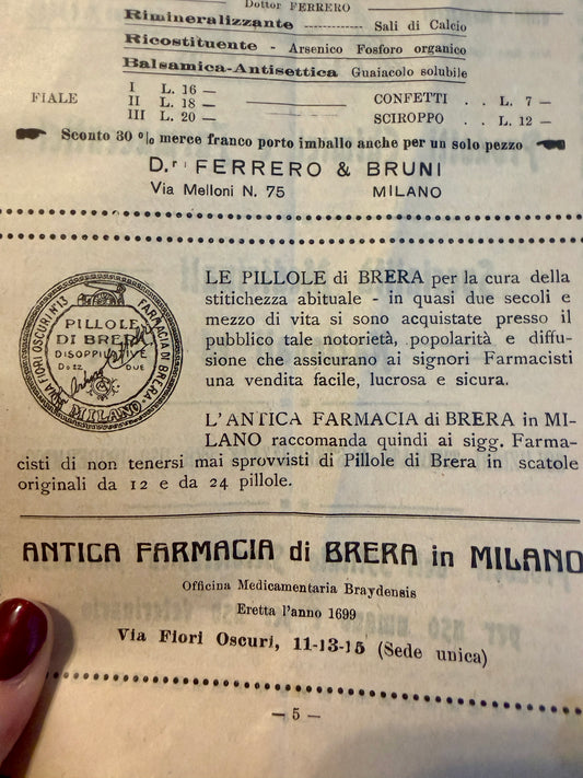 Coppia riviste Bollettino Farmaceutico 1928