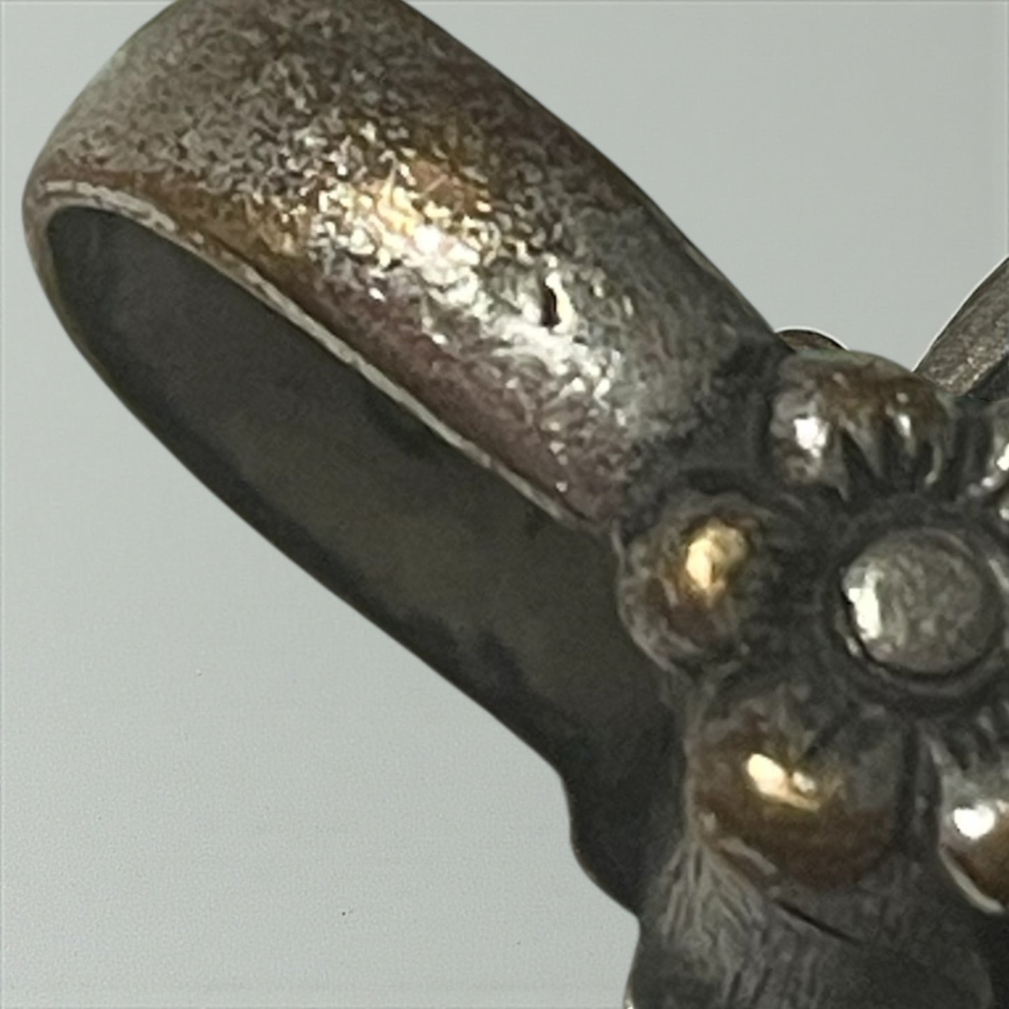 Pendente gioiello argento massiccio con specchio al mercurio, liberty, fine ‘800 - primo ‘900