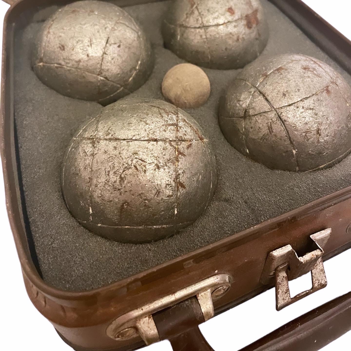 Antique bowling set