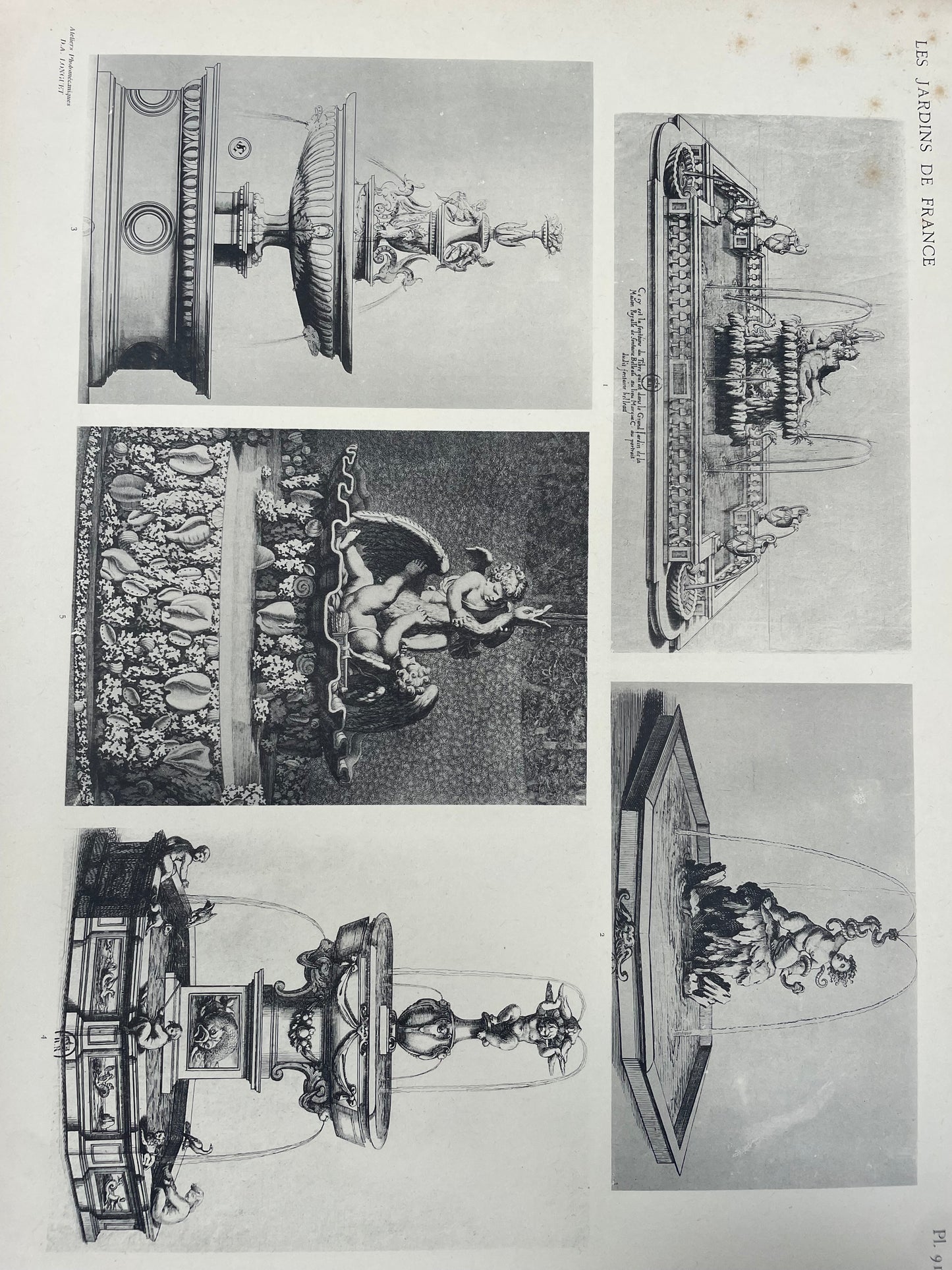 Opera completa Les jardins de France dedica dell’autore 1913 libro antico e raro