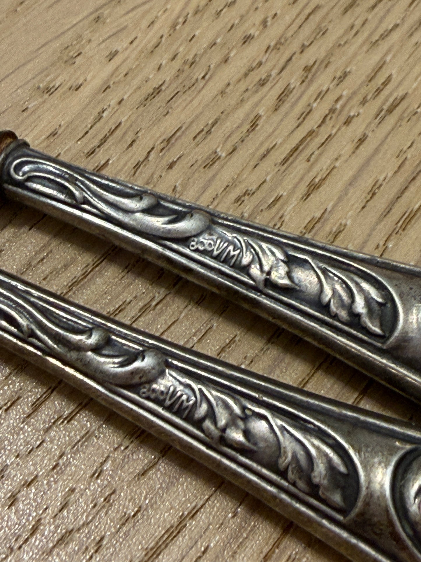 Set femminile Liberty con manico in argento ottocento