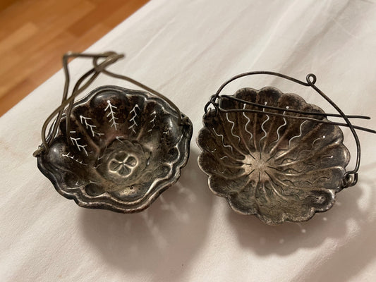 Coppia di antichi colini passe-the fine ‘800