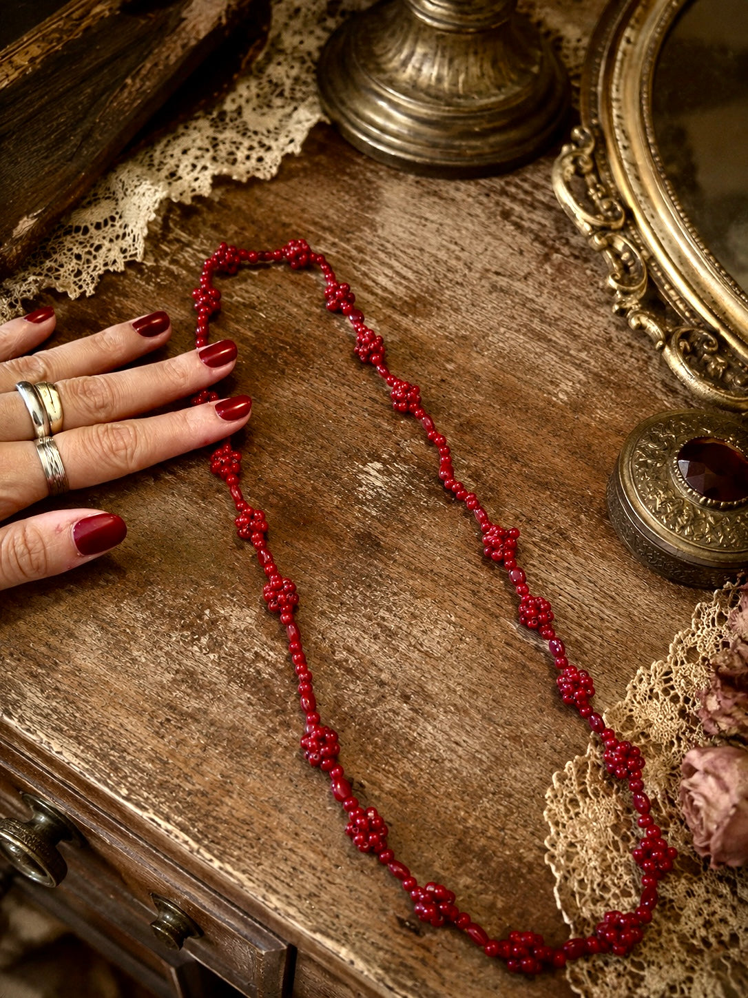 Collana lunga in vetro di Murano autentica anni ‘20