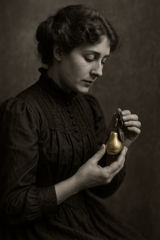 Snuff box in argento ca anni ‘30 fitomorfa a guisa di pera