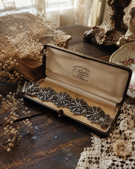 Antico bracciale egiziano anni ‘20 in argento titolo 800