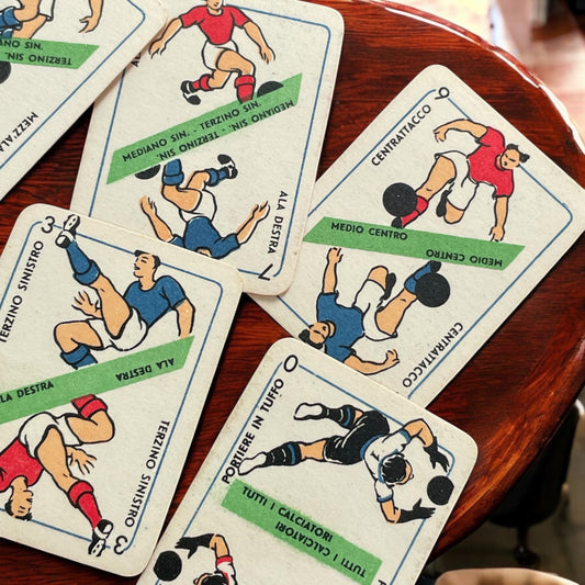 Gioco del Football, carte anni ‘50 completo, brevettato Bertino