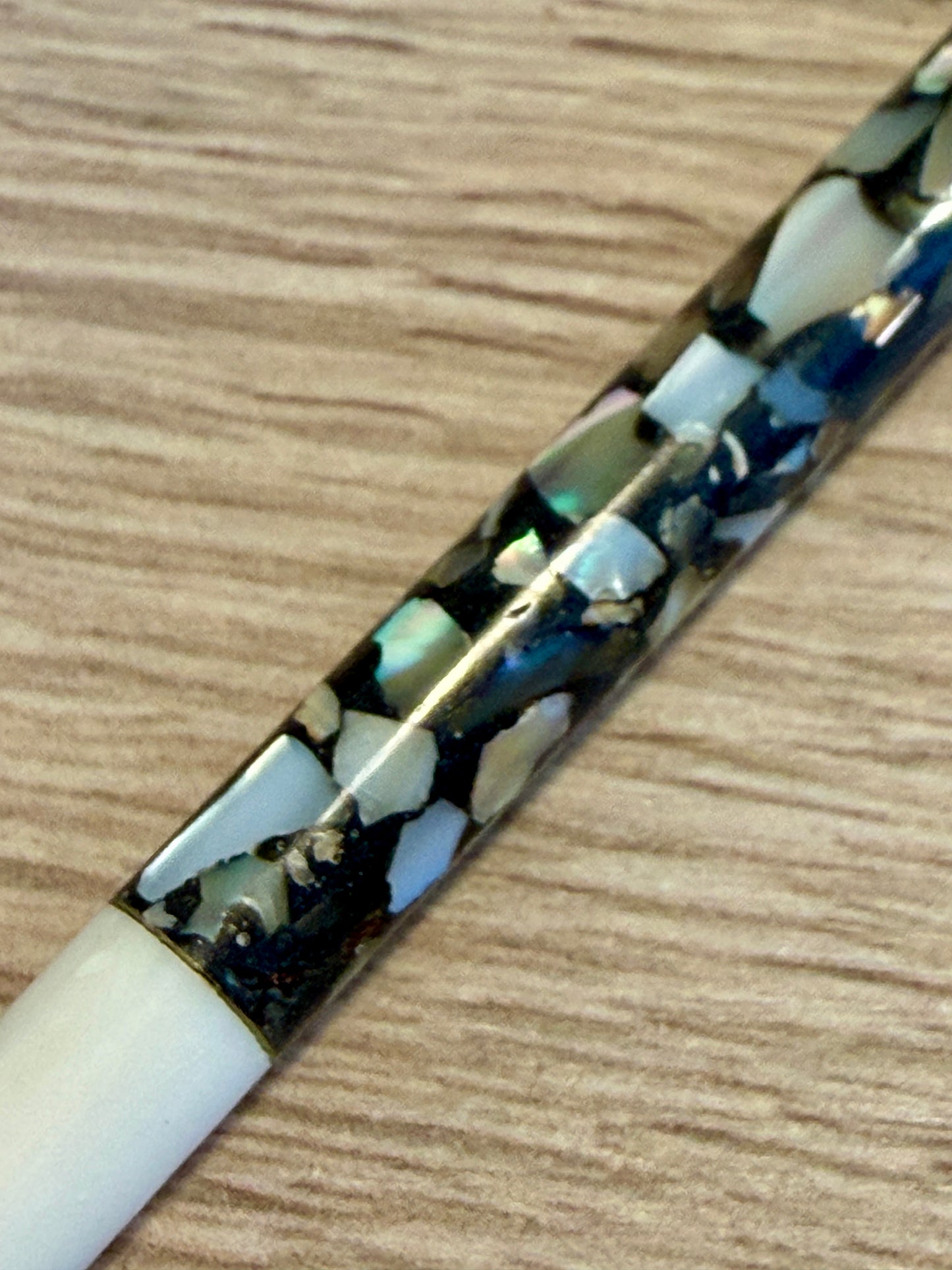 Set bacchette da tavola in osso levigato e madreperla, 70s-80s 12 pz