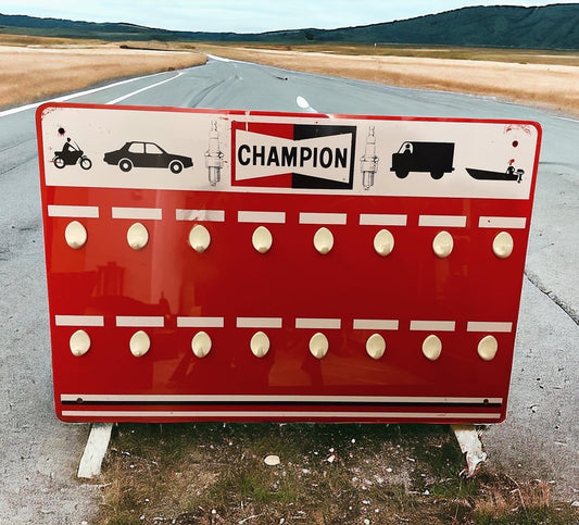 Champion Engine Oil Garage Board