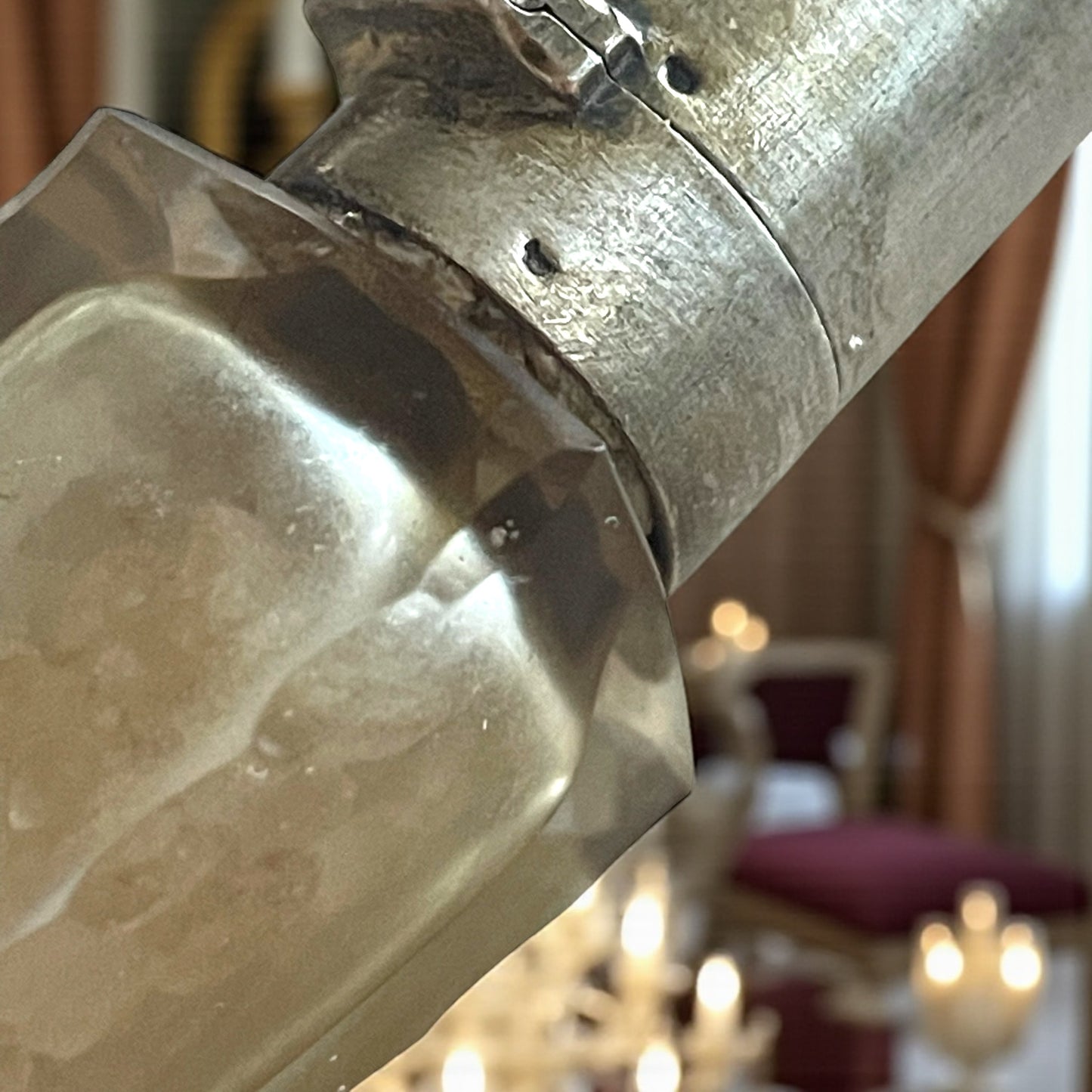 Flacone porta sali, Belle Époque, argento e cristallo con sali originali d’epoca ￼