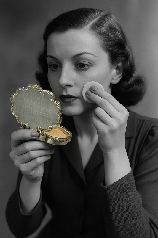 Porta cipria anni ‘30 in argento 800