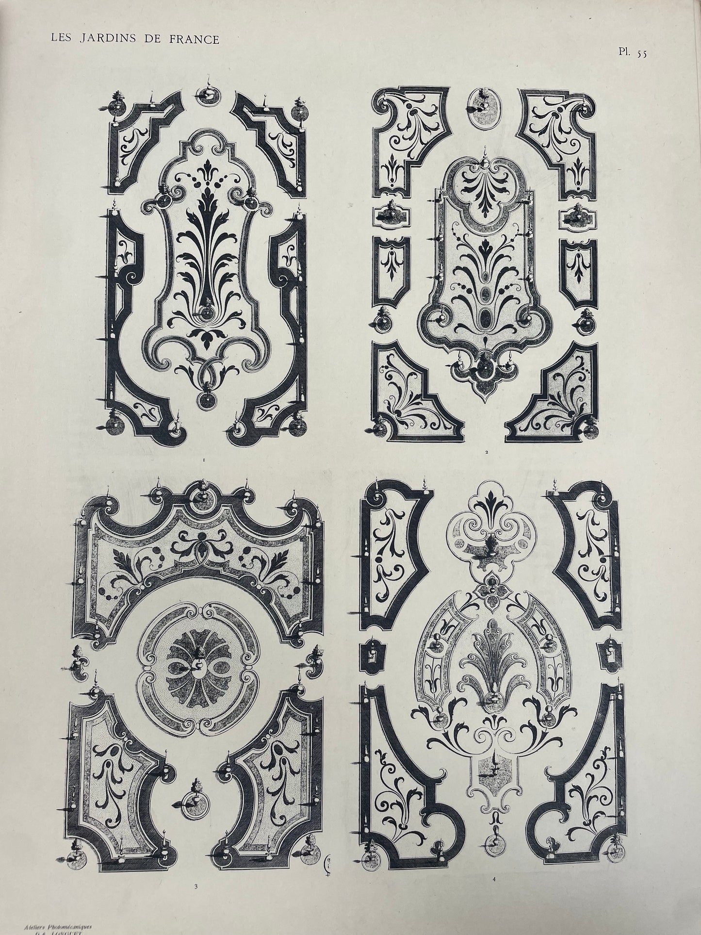 Opera completa Les jardins de France dedica dell’autore 1913 libro antico e raro