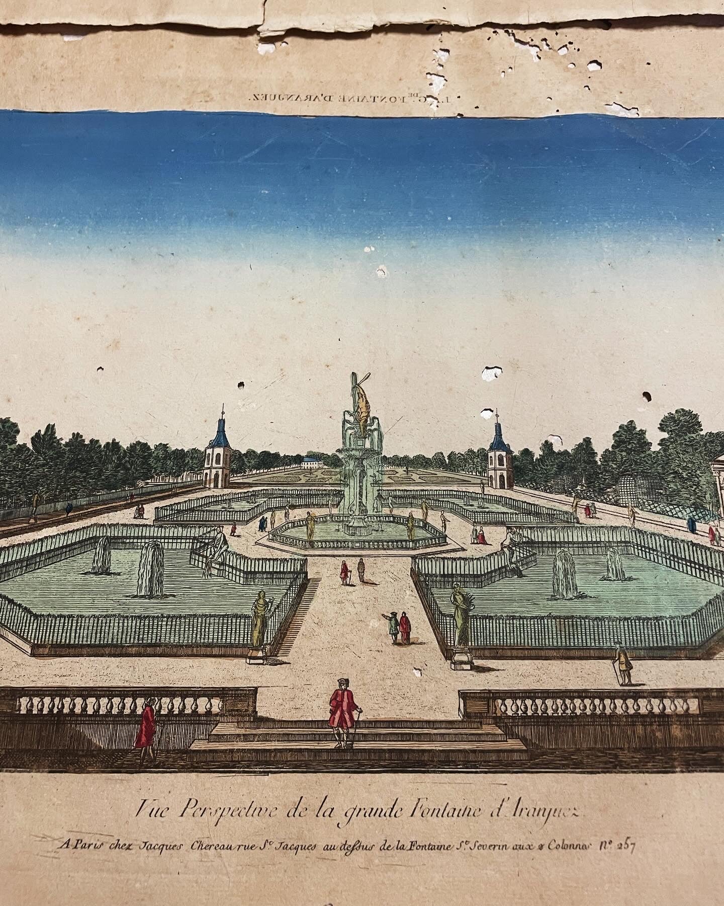 Three etchings 1700 ancient prints perspective views