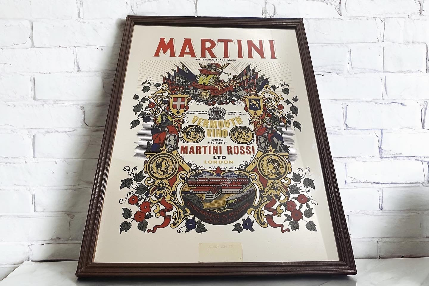 Specchio pubblicitario Martini e Rossi ￼