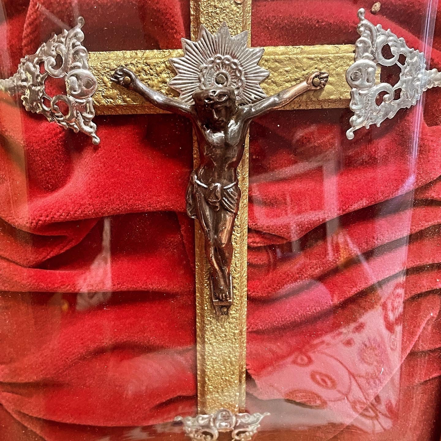 Cross in an ancient frame