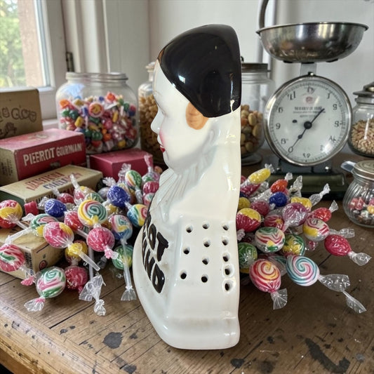 Espositore per lecca-lecca vintage Pierrot Gourmand ceramica
