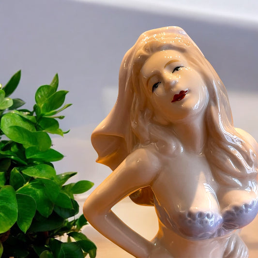 Baigneuse statuetta pin-up ceramica numerata