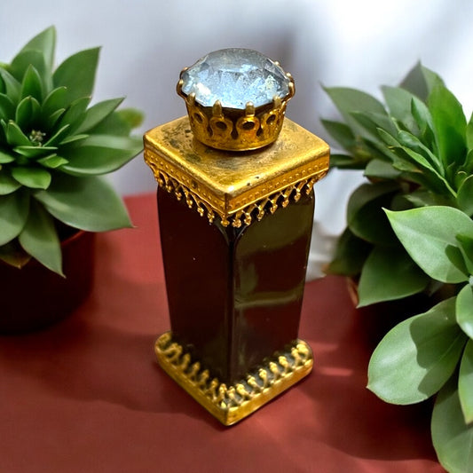 Boccetta gioiello, porta profumo da borsetta anni 50