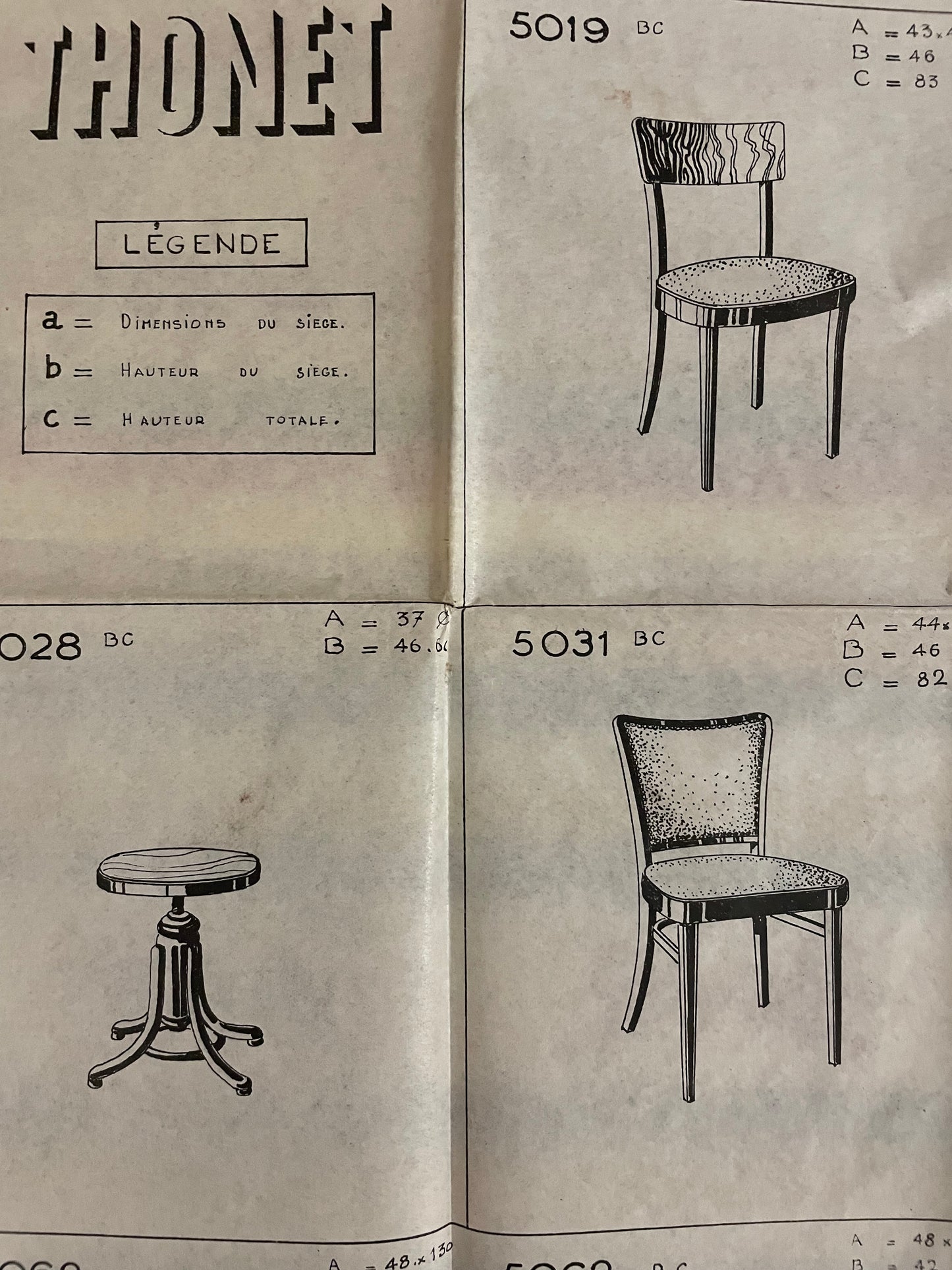 Tavola pieghevole Thonet anni 30 - 50 pezzo raro