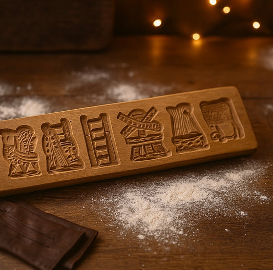 Grande antica placca per biscotti olandesi speculaas