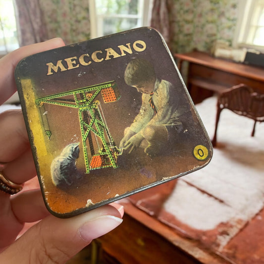 Scatoletta in latta antica Meccano, anni ‘30 - ‘40