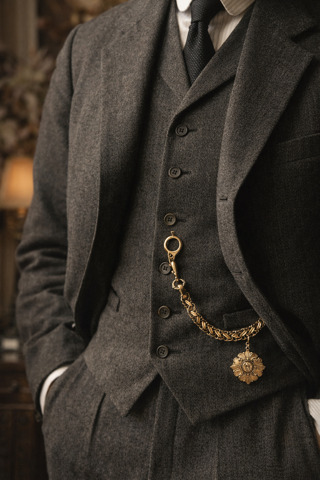 Albert chain catena da panciotto con breloque primo novecento