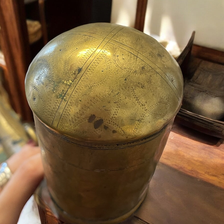 Antico corno da polvere del 1800