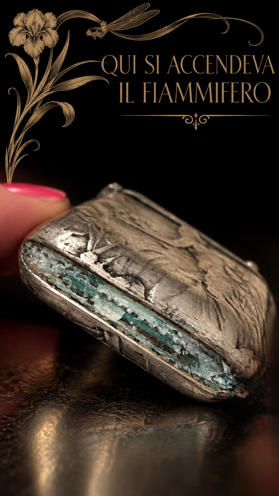 Splendido Vesta Case Liberty con donna che coglie fiori e libellula