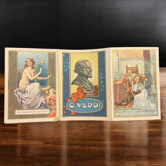 Calendarietto da barbiere 1951, cinquantenario Giuseppe Verdi