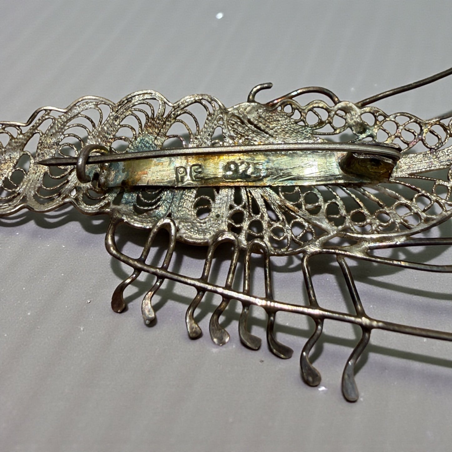 Spilla in filigrana d’argento a guisa di gambero, primi decenni ‘900