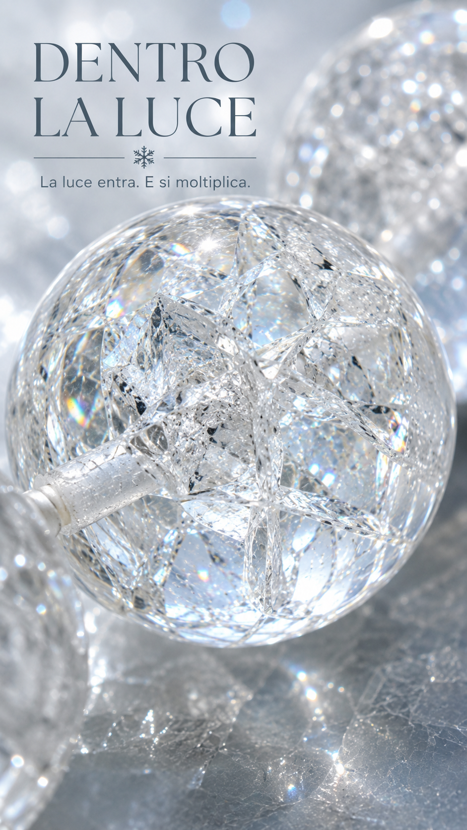 Collana con grandi perle “frozen glass” o crackle glass, gioiello contemporaneo