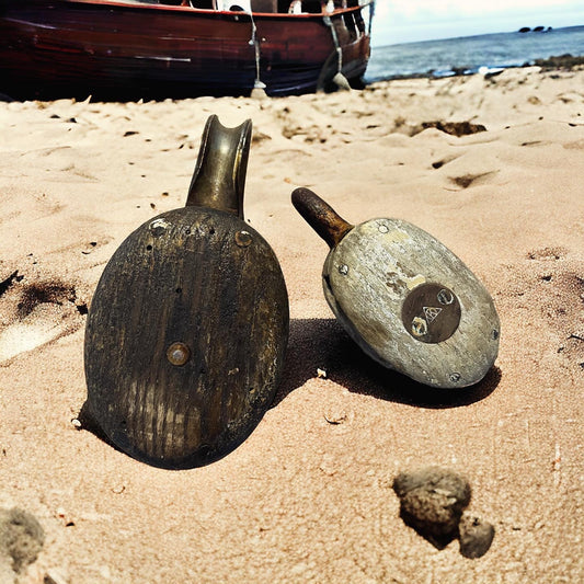 Pair of old nautical blocks