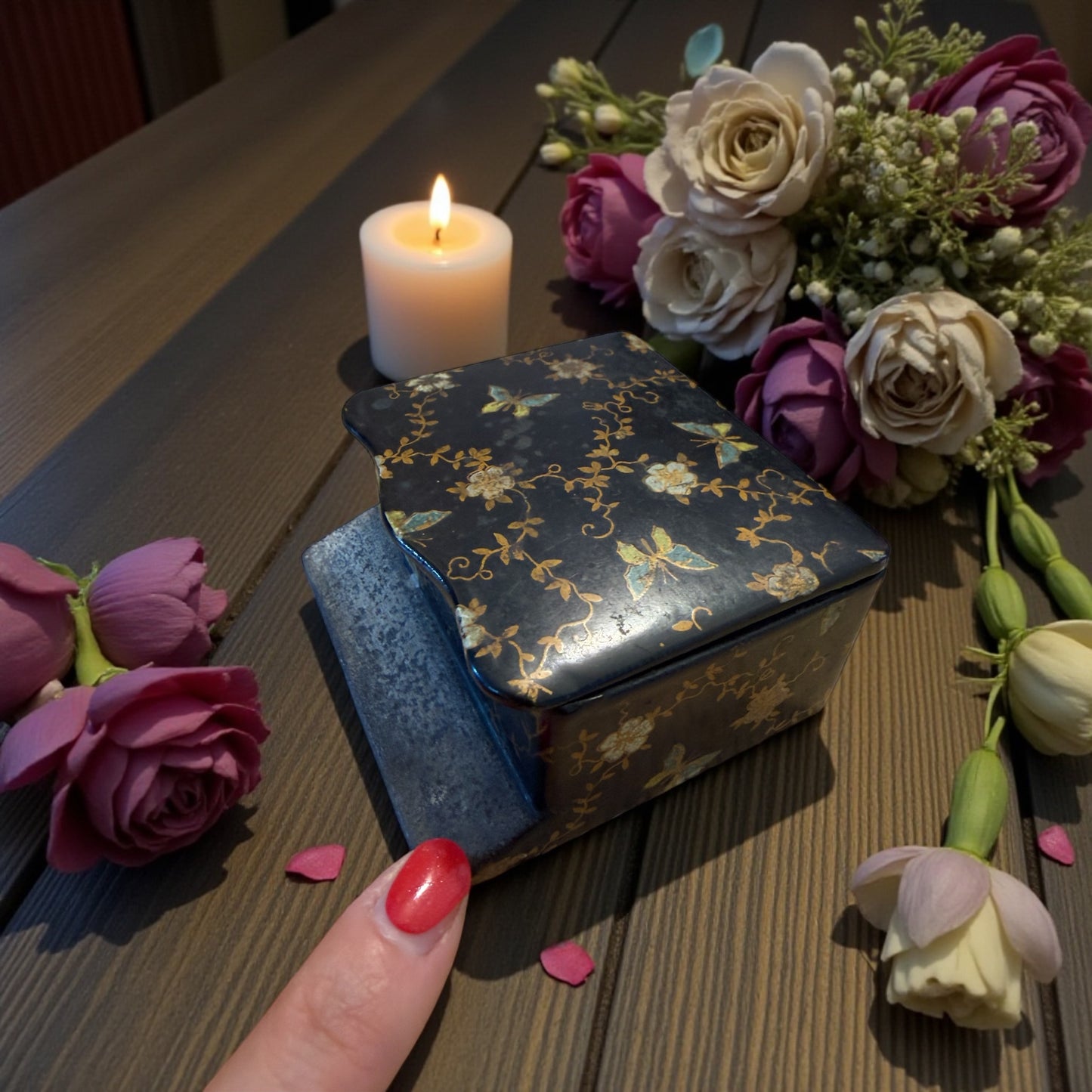 Antico Vesta Case in papier mâché Art Nouveau da casa