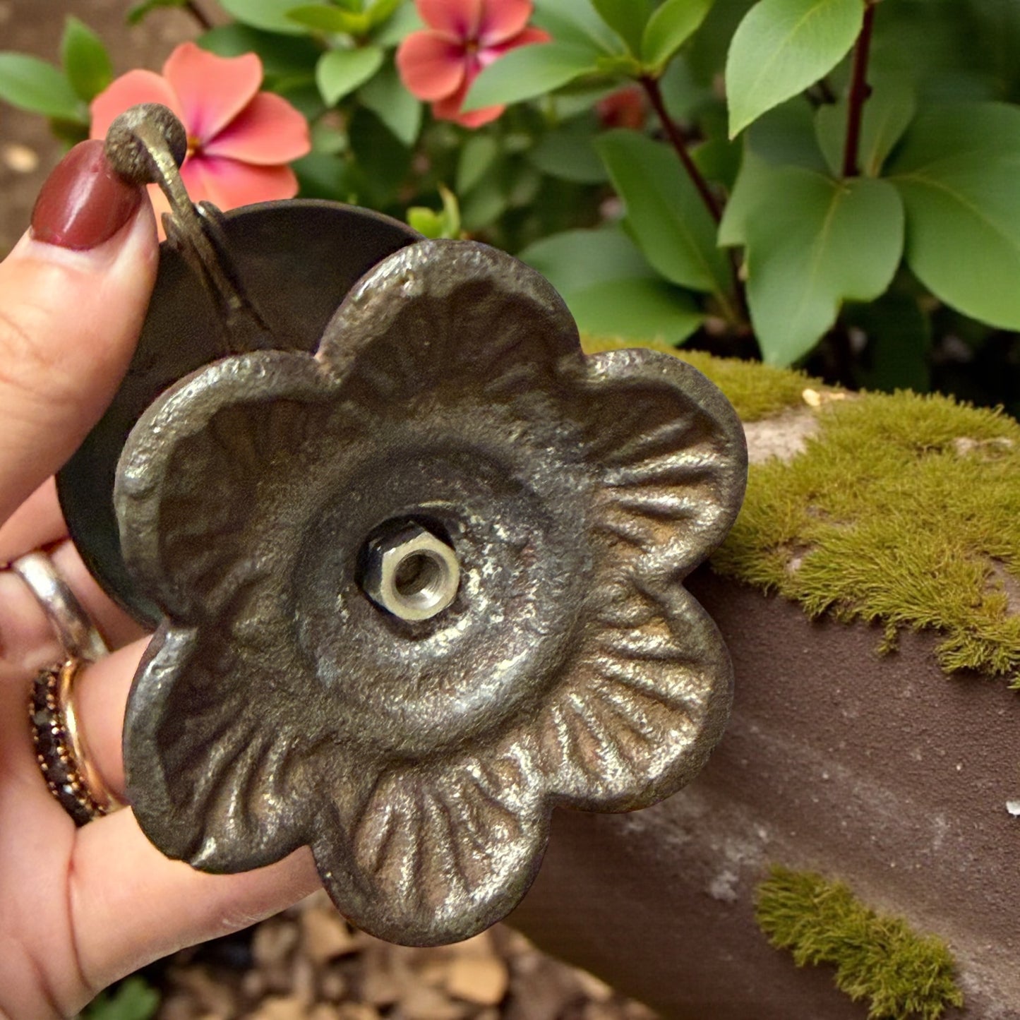 Antico campanello a molla da banco, tardo Liberty anni 30 40