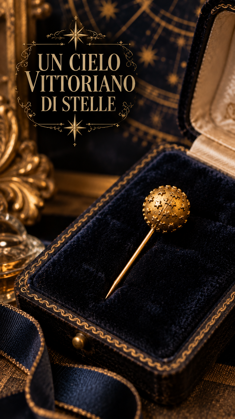 Spillone da cappello e cappotto tardo vittoriano “Un cielo di stelle”