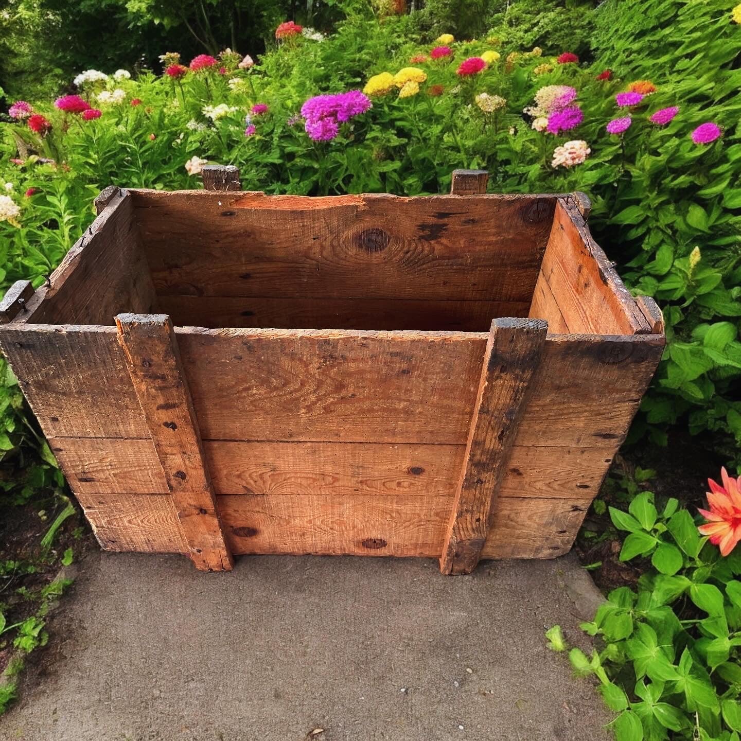 Large antique Grenoble warehouse chest