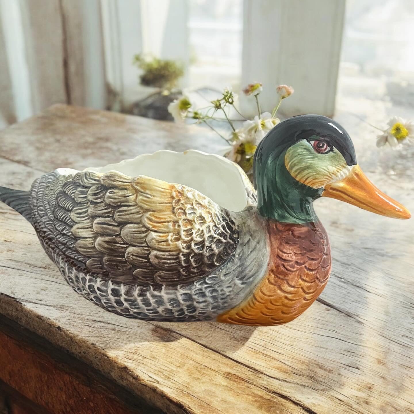 Collection of 4 vintage ceramic ducks