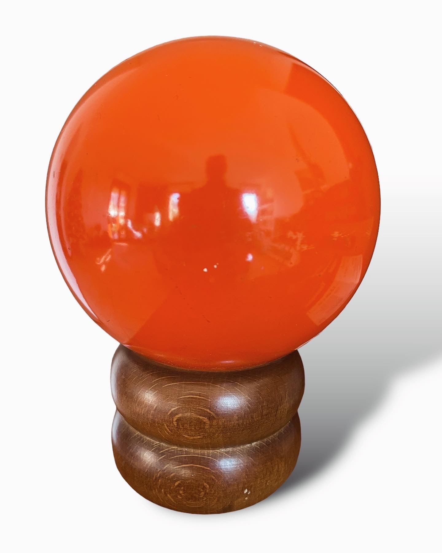 Lampada arancione da tavolino anni 70