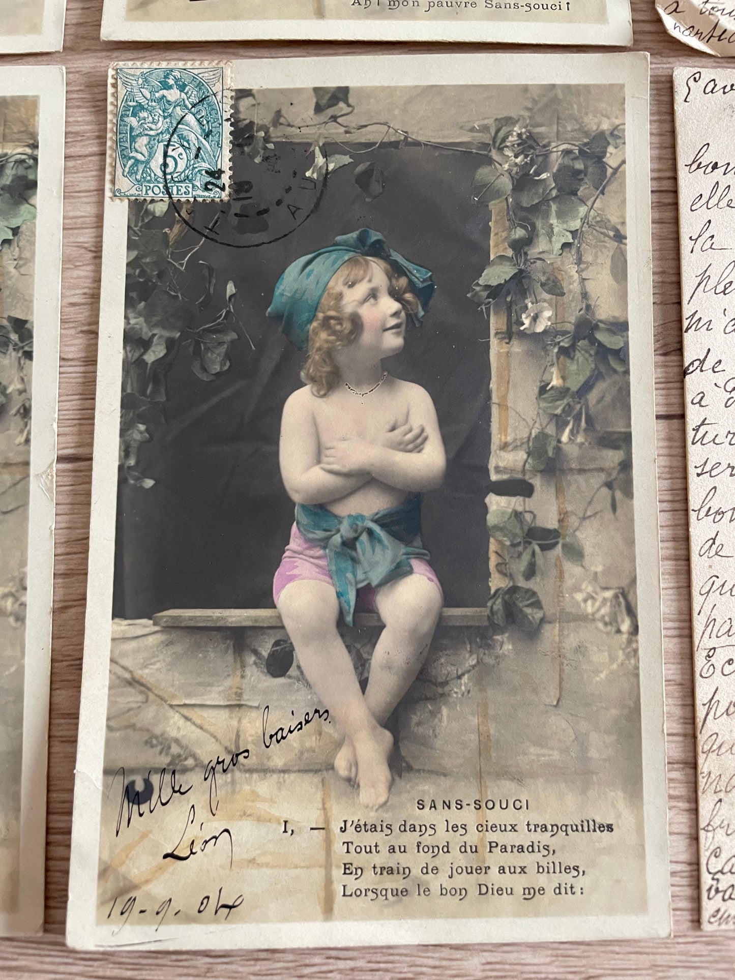 Collezione 6 cartoline 1904 fotografie virate, Sans Souci