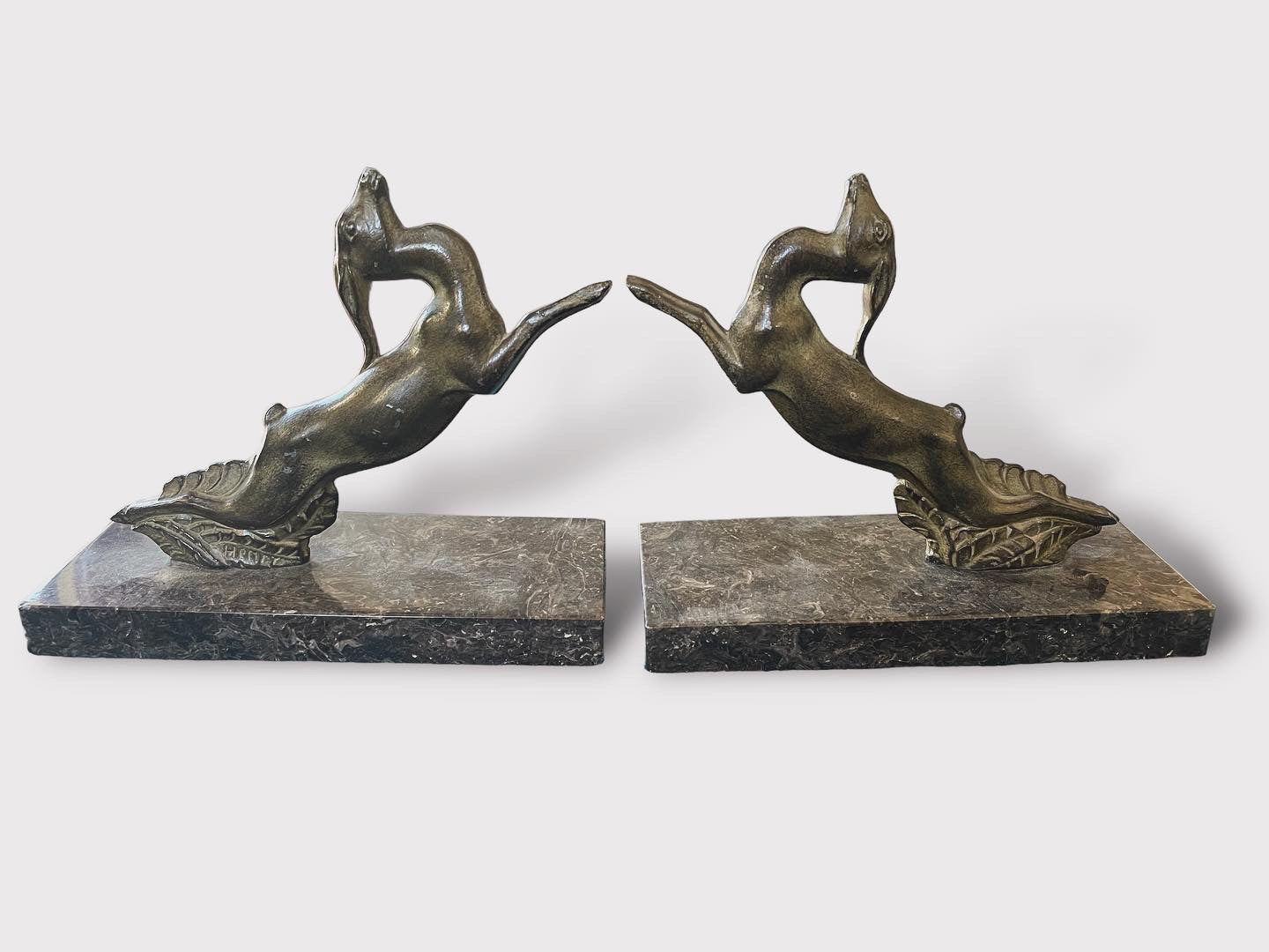 Art Deco Antelope Bookends