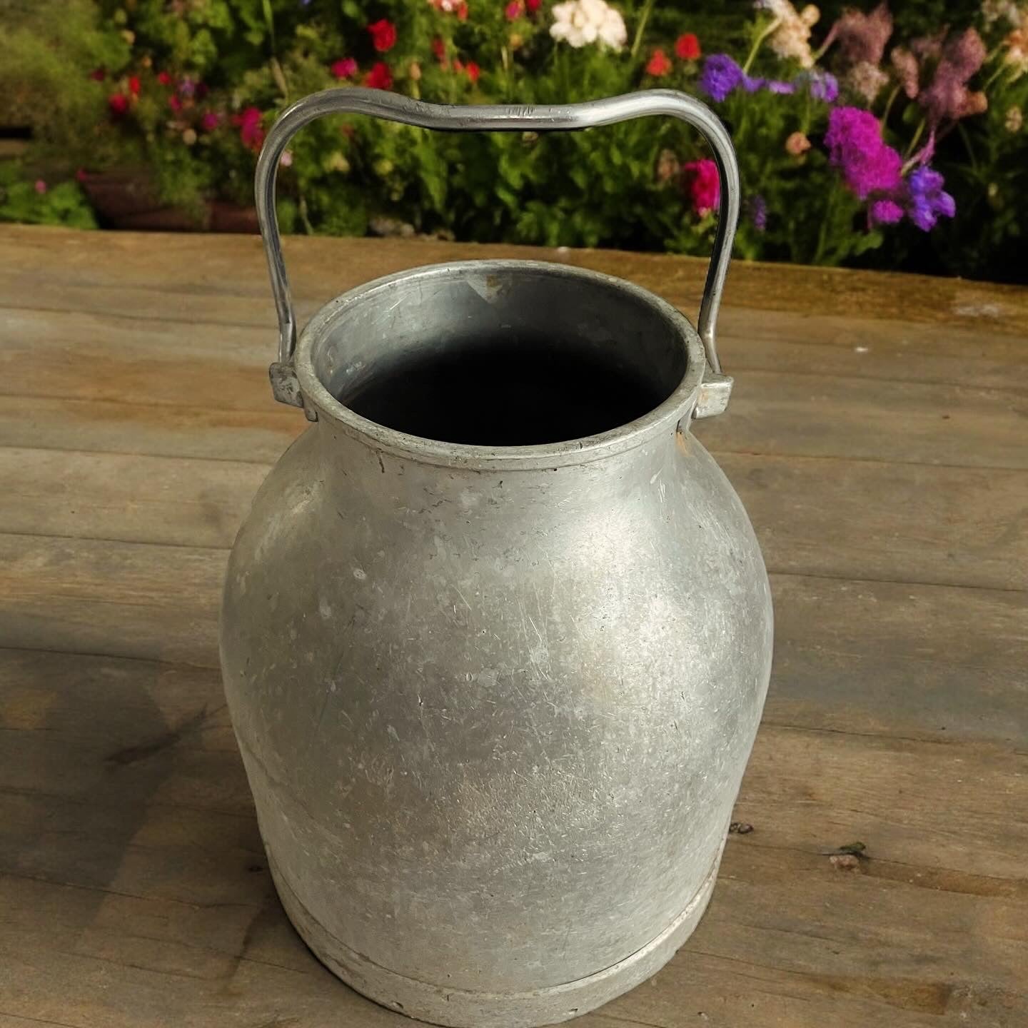 Large antique milk can