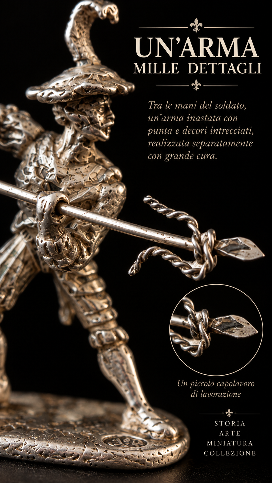 Soldatino d’argento in titolo 800 metà ‘900