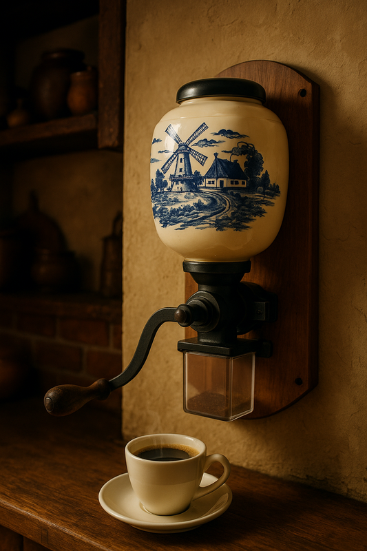 Macina caffè da muro a manovella olandese, anni ‘60 - ‘70