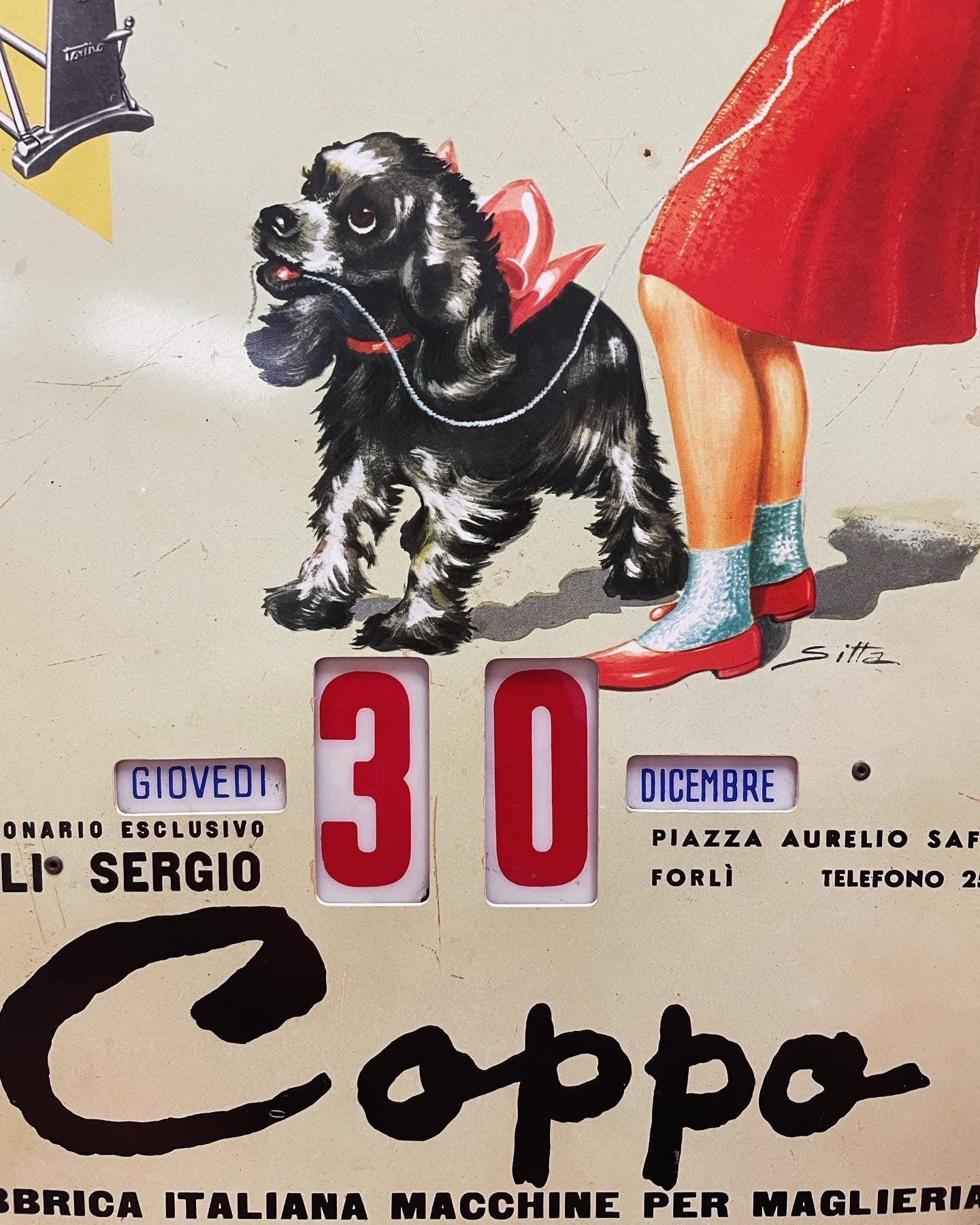 Calendario perpetuo Coppo anni 50