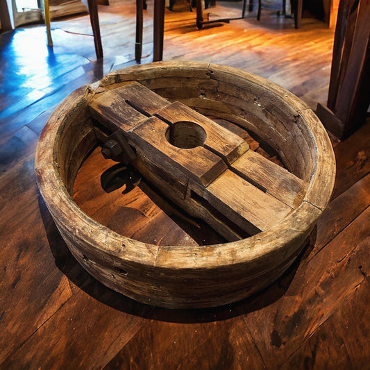 Puleggia antica a cinghia piatta