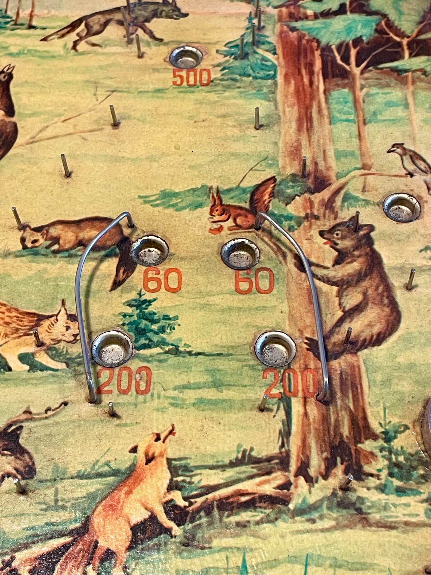 Flipper da tavolo francese con 3 biglie, gioco d’epoca anni ‘40 - ‘50